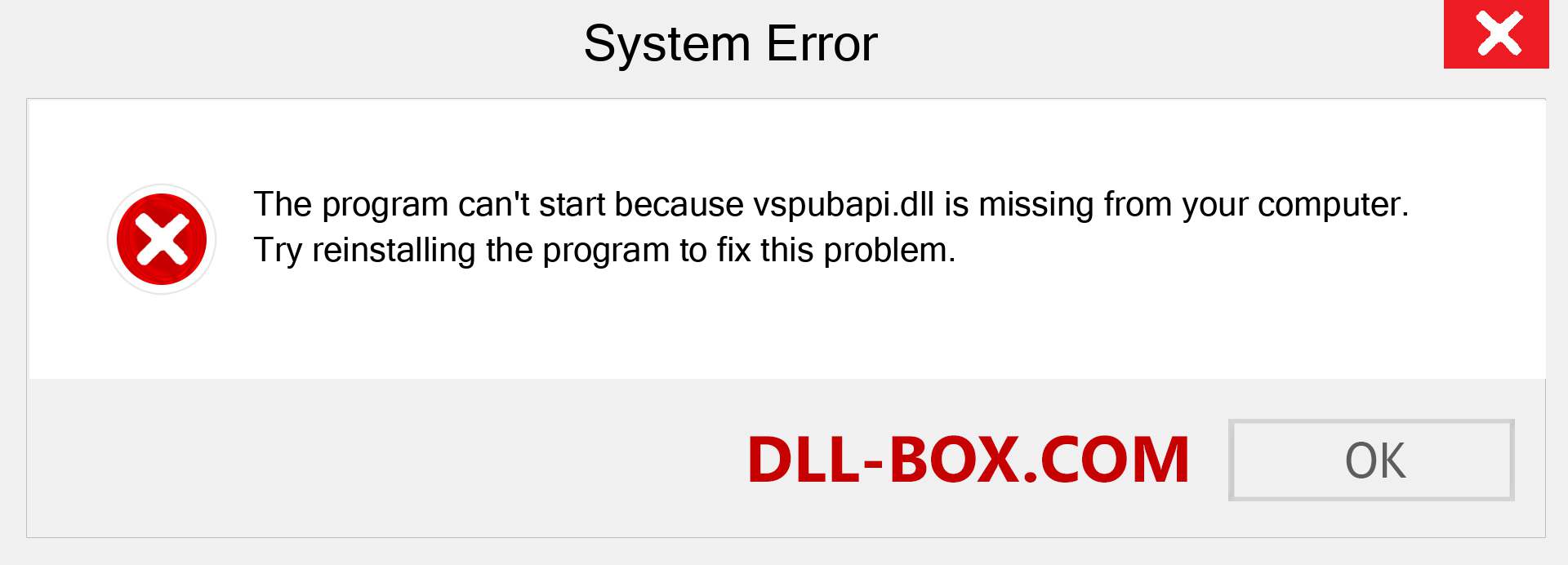  vspubapi.dll file is missing?. Download for Windows 7, 8, 10 - Fix  vspubapi dll Missing Error on Windows, photos, images